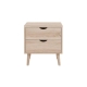 Nyhavn Collection 2 Drawer Bedside Nightstand Side Table - Oak - Oak