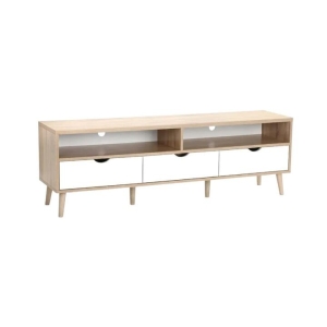 Nyhavn Collection Entertainment Unit TV Stand - White/Oak