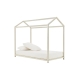 Ohio Children Kids House Shape Metal Bed Frame - White
