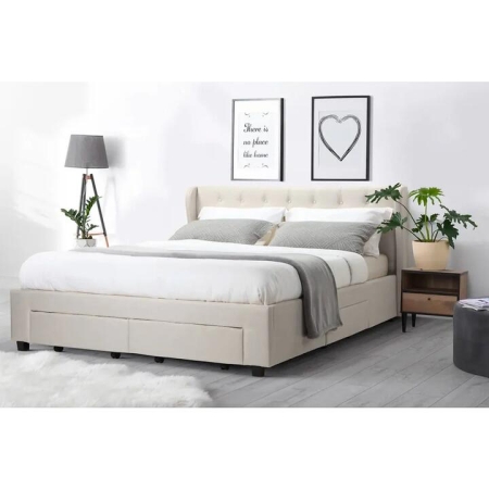 Marseille Storage Bed Frame - Queen Beige - Queen