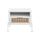 Mia Bedside Nightstand Side Table - White - White