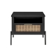 Mia Bedside Nightstand Side Table - Black - Black