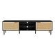 Marrakesh Lowline Entertainment Unit TV Stand Storage Cabinet 180cm - Black/Natural