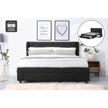 Marseille Storage Bed Frame - Black
