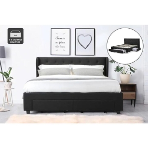 Marseille Storage Bed Frame - King Black - King