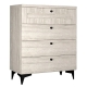 Miyake Wooden Chest Of 4-Drawers Tallboy Storage Cabinet - Urban Snow