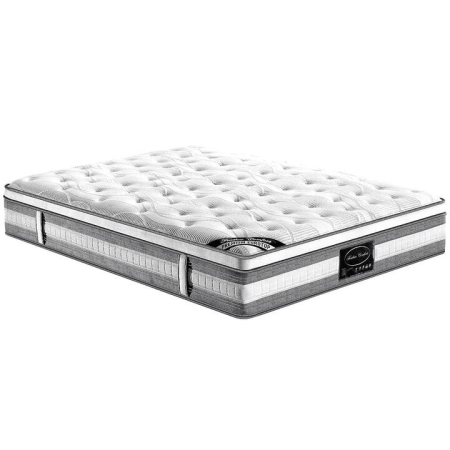 Mattress Euro Top Double Size Pocket Spring Coil with Knitted Fabric Medium Firm 34cm Thick