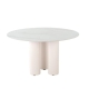 Raimon Furniture Mattia Modern Wooden Ceramic Round Kitchen Dining Table 130cm - White Sevella