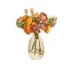 Glamorous Fusion Orange Rununculus 20cm Mixed Artificial Faux Flower Plant Decorative Arrangement In Bud Vase