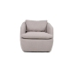 Raimon Furniture Nevaeh Textured Fabric Swivel Occasional Armchair Accent Lounge Chair Cappucino