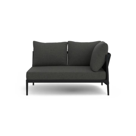 Maui 2 Seater Outdoor Sofa Piece Deep Flint Right Arm