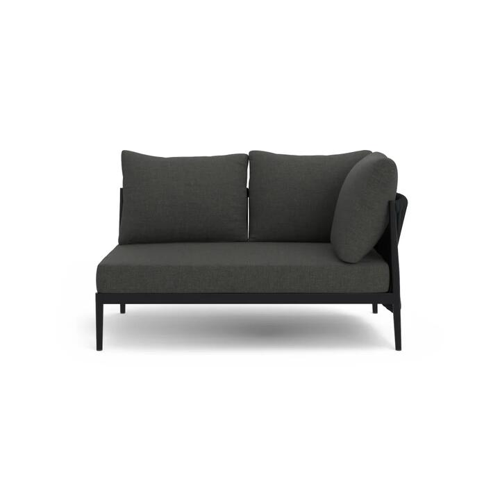Maui 2 Seater Outdoor Sofa Piece Deep Flint Right Arm