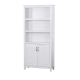 Maestro Furniture Nazma 5-Tier 2-Door Display Shelves Bookcase Storage Cabinet White