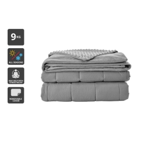 Mink Dot Weighted Cotton Blanket - Silver