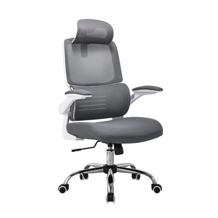 Maestro Furniture Nia High Mesh Back Facbric Seat Ergonomic Computer Office Working Chair Grey