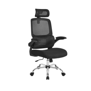 Maestro Furniture Nia High Mesh Back Facbric Seat Ergonomic Computer Office Working Chair Black