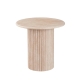 Raimon Furniture Orazio Faux Marble Wooden Frame Round End Lamp Side Table Travertine