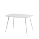 Design Square Modern Kitchen Dining Table Rectangular Ceramic Top 140cm White