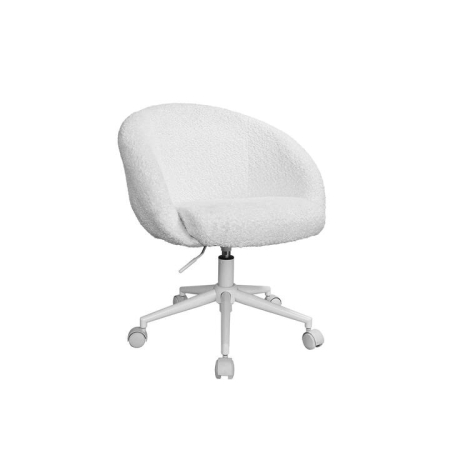 Maestro Furniture Marquin Boucle Fabric Computer Desk Task Office Working Chair White