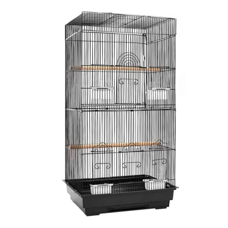 Medium Bird Cage with Perch - Black