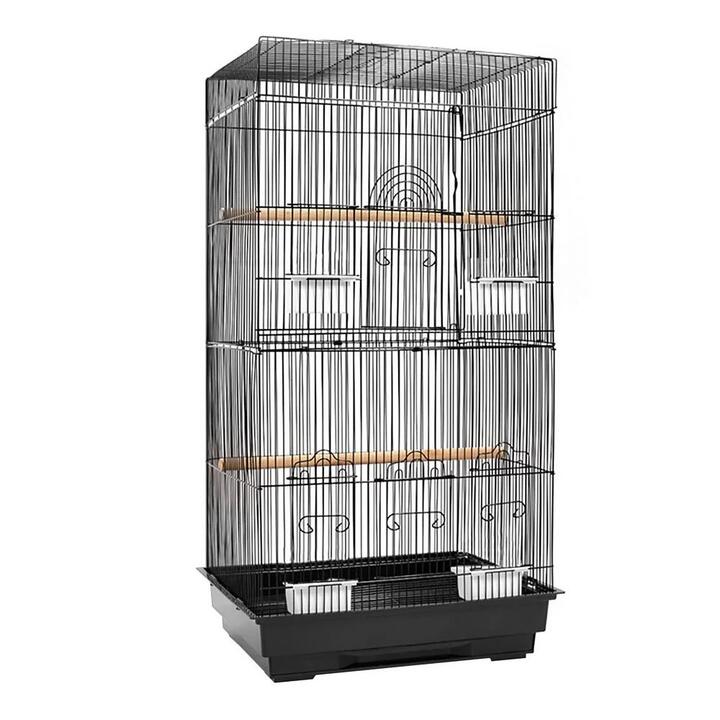 Medium Bird Cage with Perch - Black
