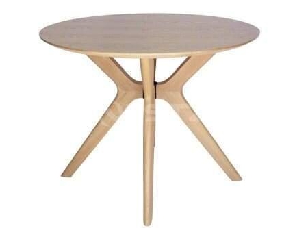 Lyn Round Wood Dining Table - 100cm - Natural