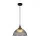 Livia Hanging Pendant Lamp Glass Shade - Black / Grey