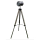 New Oriental Lucy Classic Vintage Wooden Height Adjustable Tripod Floor Floor Lamp - Steel Grey
