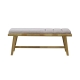 6IXTY Malmo Scandinavian Fabric Dining Bench Wooden Frame - Light Dusk