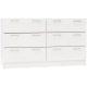 Lorenzo Chest of 6-Drawer Lowboy Sideboard Storage Cabinet - White