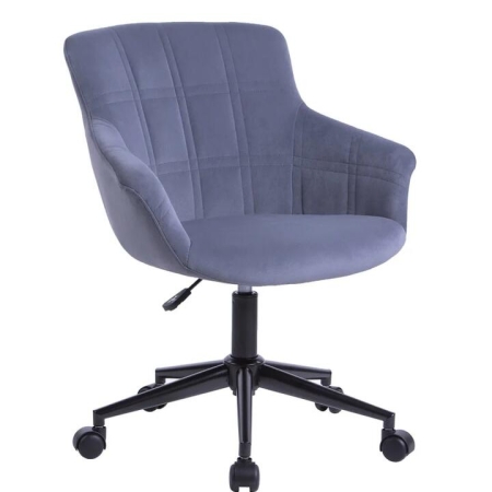 Lunan Premium Velvet Fabric Executive Office Work Task Desk Computer Chair - Grey