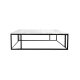HomeStar Lowell Rectangular Marble Modern Coffee Table Metal Frame 140cm - White