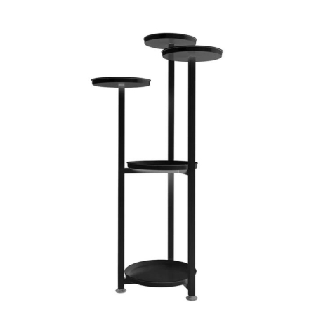 Levede Plant Stand Outdoor Indoor Flower Pots Rack Garden Shelf Black 100CM