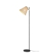 Lisa Classic Woven Rattan Shade Floor Lamp Light Black Natural