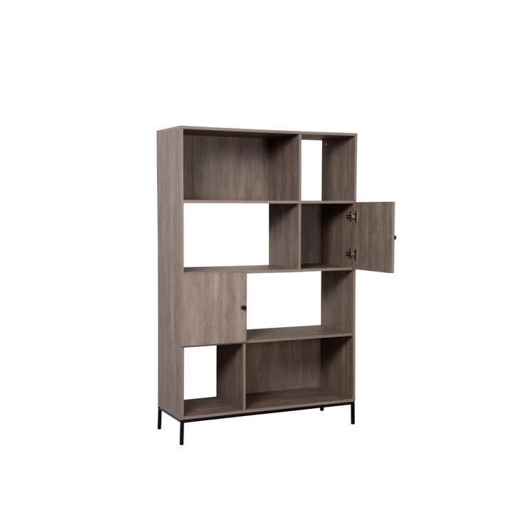 Design Square Lyra Multi-Purpose 4-Tier Bookcase Display Shelf - Oak