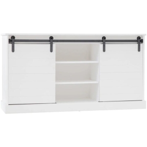 Liberty Modern Sideboard Buffet Unit Storage Cabinet W/ 3-Shelf 2-Door - White