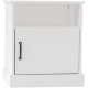 Liberty Modern Wooden Nightstand Side Bedside Table Open Shelf W/ 1-Door - White