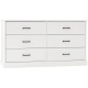 Liberty Modern Wooden Chest Of 6-sDrawers Dresser Storage Cabinet - White
