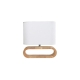 LOTUS Table Lamp ES White Cloth Oval OD100mm with Blonde Wood