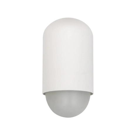 MAGNUM Wall Light Surface Mounted ES Oval Matte White IP44 Opal Diffuser