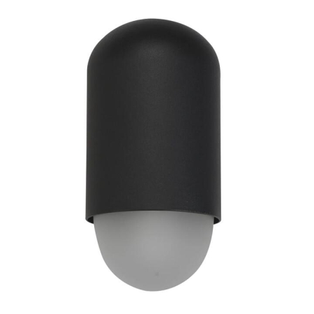MAGNUM Wall Light Surface Mounted ES Oval Matte Black IP44 Opal Diffuser