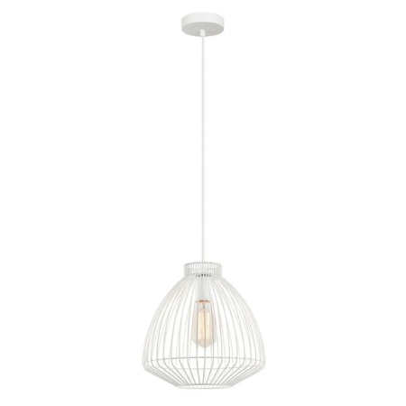 MANU Pendant Lamp Light Interior ES OD300mm H285mm White Cone (Concave) Wire Cage