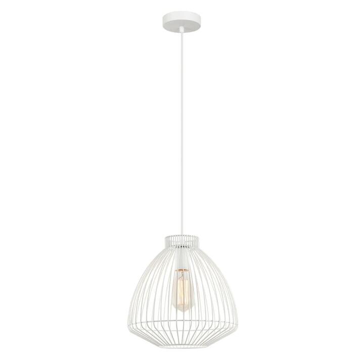 MANU Pendant Lamp Light Interior ES OD300mm H285mm White Cone (Concave) Wire Cage