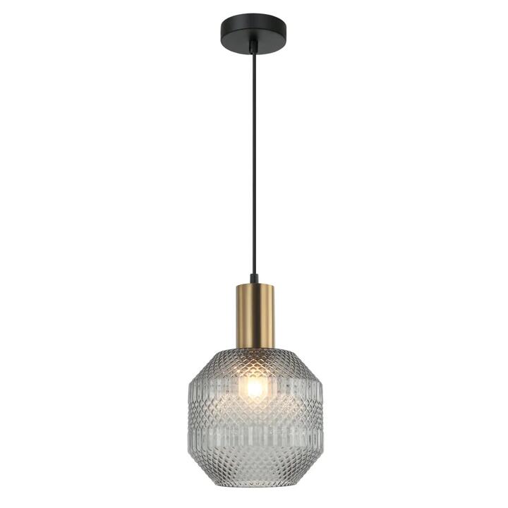 MARACA Pendant Lamp Light Interior ES Smoke Glass Jar OD200mm