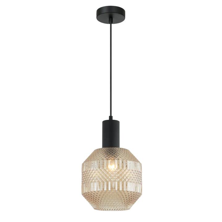 MARACA Pendant Lamp Light Interior ES Amber Glass Jar OD200mm