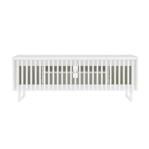 Manila Lowline Entertainment Unit TV Stand Storage Cabinet 120cm - White - White