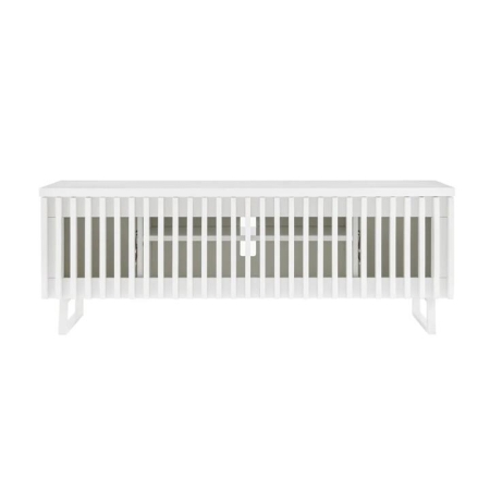 Manila Lowline Entertainment Unit TV Stand Storage Cabinet 120cm - White - White