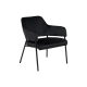 Lina Fabric Velvet Accent Relaxing Lounge Chair Armchair - Black - Black