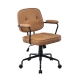 Maestro Furniture Laurence Faux Leather Home Office Computer Task Chair Black Frame - Brown