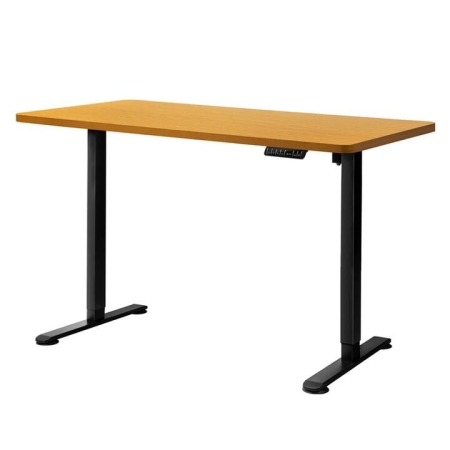 Levede Motorised Standing Desk Height Adjustable Electric Sit Stand Table 140CM Black Natural